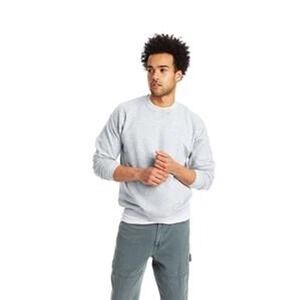 Hanes Men Sweatshirt M Grey Crew Neck Long Sleeve Casual Fleece Pullover Sweater